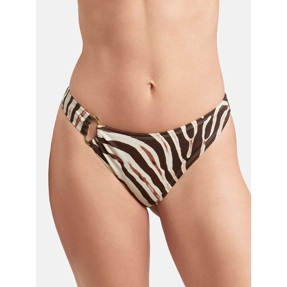 Sofia by Sofia Vergara Women's and Women's Plus Ring Side Pant Bikini Bottom