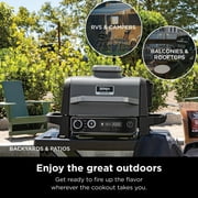 Ninja Woodfire 141 sq in 1760 Watts Electric Outdoor Grill & Smoker with Air Fry, BBQ Smoke, and Real Wood Pellet Flavor