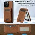 thumbnail image 6 of Allytechgroup Case for iPhone 13 Mini, PU Leather 2 In 1 Wallet Stand Case with Detachable Card Holder Support Wireless Charging Shockproof Magnetic Back Cover for iPhone 13 Mini, Brown, 6 of 13