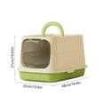 thumbnail image 3 of Tgbvmt Fully Enclosed Plastic Cat Litter Box With Lid Extra Large Space Splash-Proof Odor Isolation Litter Pan With Shovel Non-Slip Burr-Free For Indoor Cats Kittens Toilet Supplies Decor Favors, 3 of 6