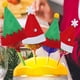 thumbnail image 4 of 20 piezas de mini sombreros navideños hechos a mano, diseño de piruleta, envoltorios superiores, adornos para envolver dulces, tapas para botellas de vino, 4 of 5