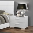 thumbnail image 2 of Coaster Felicity Contemporary 2-Drawer Wood Nightstand in White, 2 of 12