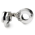 thumbnail image 1 of 925 Sterling Silver Charm For Bracelet Handcuffs Bead Career Hobby, 1 of 7
