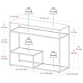 thumbnail image 6 of 42" Metal and Wood Console Table with Tiered Shelves - Black, 6 of 6