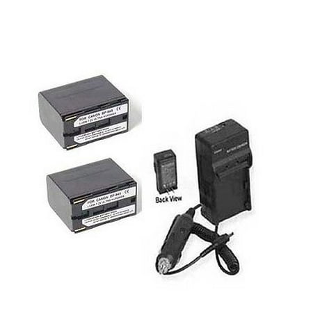 TWO 2 Batteries + Charger for Canon XF305, Canon EOS C300, Canon C300PL, Canon C100, Canon C500, Canon