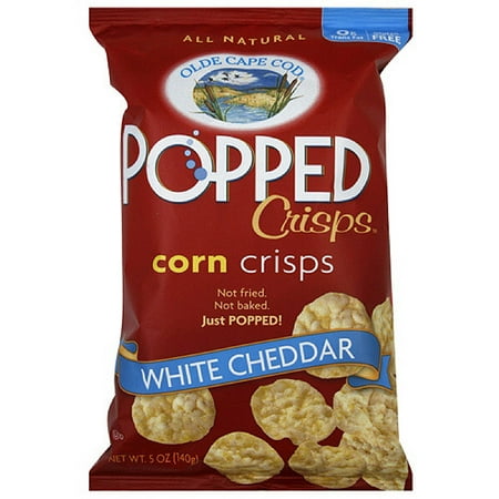 Olde Cape Cod White Cheddar Popped Corn Crisps, 5 oz (Pack of 12)