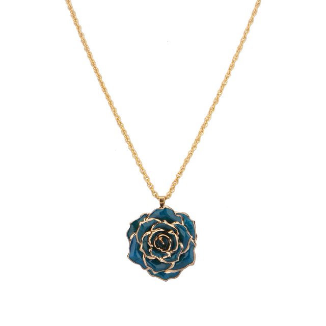 Collares de oro 24K con colgante Rosa real Mujer Regalo ideal para el Día de Madre San Valentín Navidad Cumplea?os Boda Aniversario Anniversary Day A?o Nuevo EOTVIA No