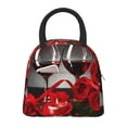 thumbnail image 1 of Fotbe Red Wine Rose Bolsa de Almuerzo con Estampado, Lonchera Aislada, Contenedor de Comida Reutilizable Tipo Cooler a Prueba de Fugas, 1 of 6