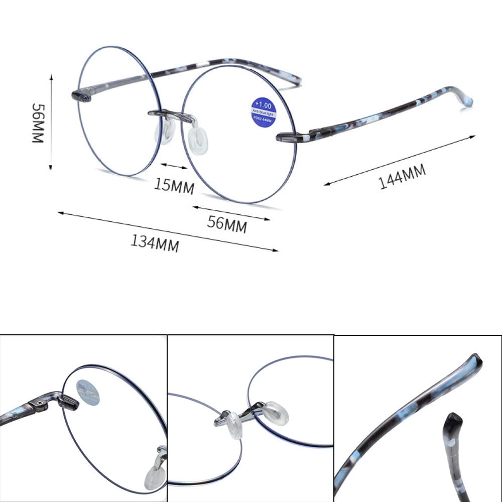 4 Pairs of TR90 Ultra-light Anti-blue Light Pink Reading Glasses for Women Circle Round Fashion HD Tortoise Readers +2.50