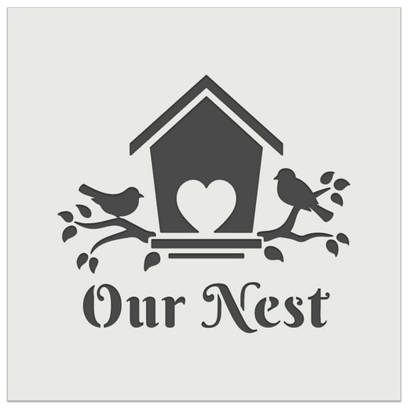 Our Nest Bird House Home Love DIY Cookie Wall Craft Stencil - 5.5 Inch