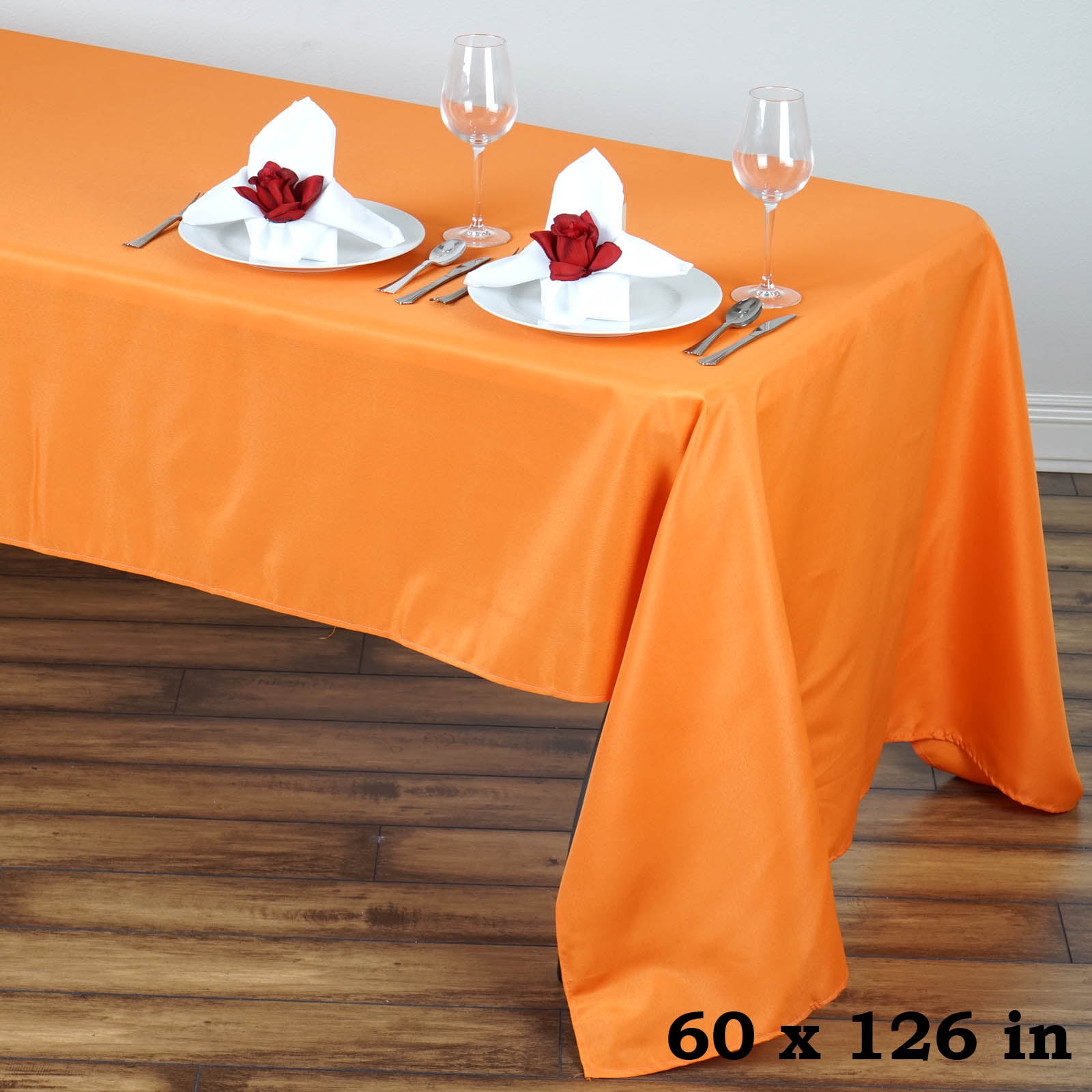 Balsacircle 60 X 126 Rectangular Polyester Tablecloth Table