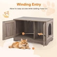 thumbnail image 6 of Litter Box Enclosure, Modern Hidden Furniture with Double  and Side Entry for Cats, 6 of 8