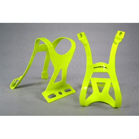 Soma Oppy X 1-Strap Toe Clips Neon Yellow S/M Pair Track Fixed Gear Road (Best Fixed Gear Straps)