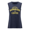 thumbnail image 4 of Gpoecd Débardeurs à Col Rond pour Femmes Débardeur Imprimé Café Sans Manches T-Shirt Camisole Hauts pour Femmes 06_Navy,TTG, 4 of 5