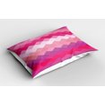thumbnail image 2 of Ambesonne Hot Pink Pillow Sham 2 Pack, Classic Simple Modern, 26"x20", Pink Peach Fuchsia, 2 of 3