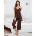 thumbnail image 4 of Beautyin Vêtements de Nuit pour Femmes Pyjama Sans Manches 2 Pièces, 4 of 7