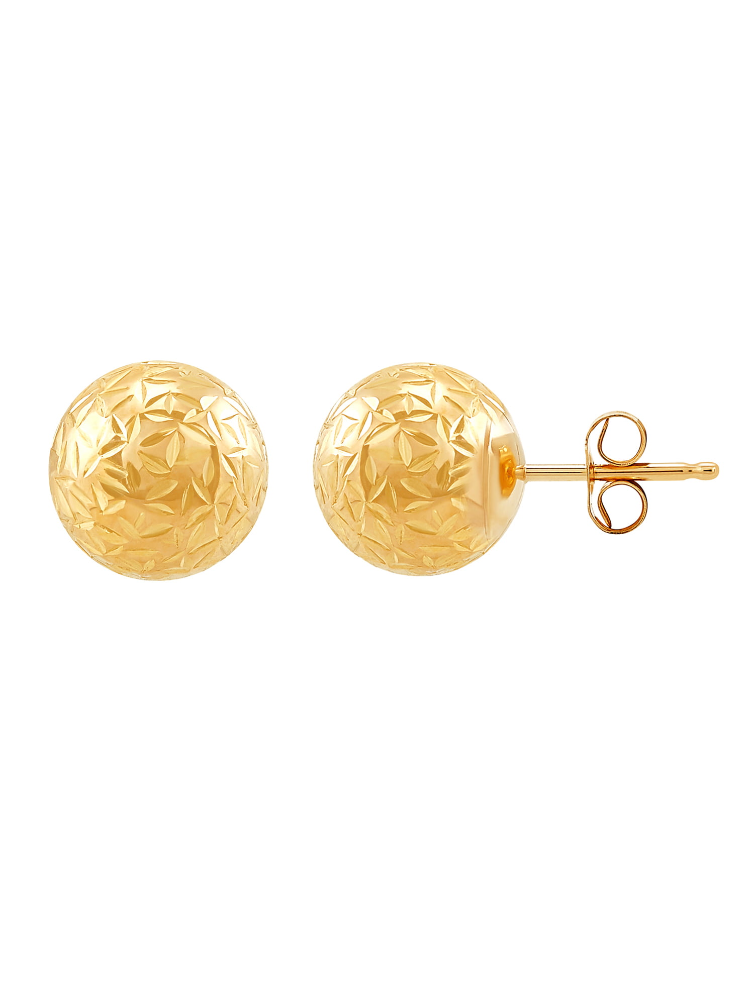 Bright Gold 39ss 8mm empty cup post stud earrings
