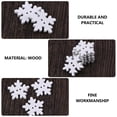 thumbnail image 2 of Shisuyan Wooden Snowflake Buttons White 200Pcs 0.71X0.71X0.2In, 2 of 8