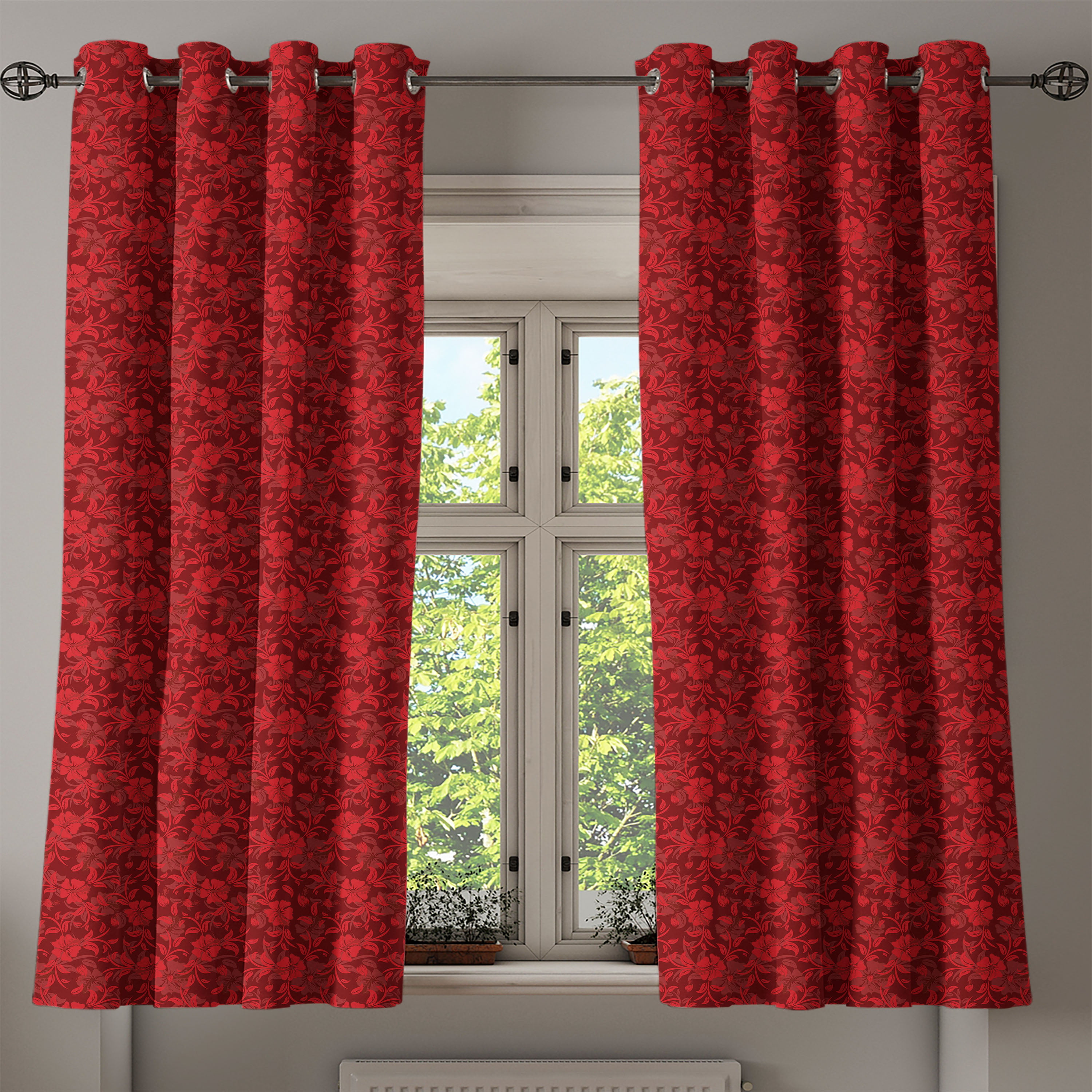 2 panel Decor 3D Blockout Window Curtain Scenic Drapes 1025 Christmas curtains 