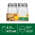 thumbnail image 1 of Ball Sunshine Keepsake Mason Jar, Regular Mouth, Pint Size (16 oz/473 mL), 4 Pack, 1 of 7