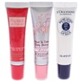 thumbnail image 2 of Kissable Lips Set by LOccitane pour Femme - 3 Pc 0.4oz Beurre de Karité Baume à Lèvres Ultra Riche, 0.39oz Roses et Reine Baume à Lèvres Rose, 0.4oz Baume à Lèvres Cerisier, 2 of 2