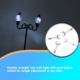 thumbnail image 3 of Yuarrent 1:87 lámparas de modelo de doble cabeza estilo Vintage diseño de ferrocarril patio calle cristal DIY artesanía luz miniatura parque de Artesanía Luz verde/blanca Yuarrent HA066734-03, 3 of 6
