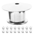 thumbnail image 2 of 25 Pieces Silver Copper Pin Lock Backs for Brooches with Flat Round Clasp and Locking Mechanism, 2 of 9
