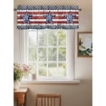thumbnail image 2 of 4th of July Star Curtain Valances for Windows, Independence Day American Flag Vintage Kitchen Valance Window Treatment, Light Filtering Block Curtains for Bathroom/Bedroom/Living Room 42'' x 12'', 2 of 9