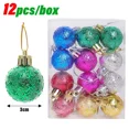 thumbnail image 3 of Juego de 12 a 120 minibolas navideñas para colgar en el árbol de Navidad, bolas de colores, adornos para fiestas de Año Nuevo, decoración del hogar, 3 of 5