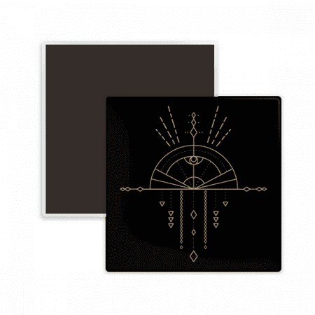 

Totem Pattern Geometry Fan Alien Square Ceracs Fridge Magnet Keepsake Memento