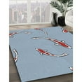 thumbnail image 3 of Ahgly Company Machine Washable Indoor Rectangle Transitional Light Day Blue Area Rugs, 7' x 9', 3 of 7