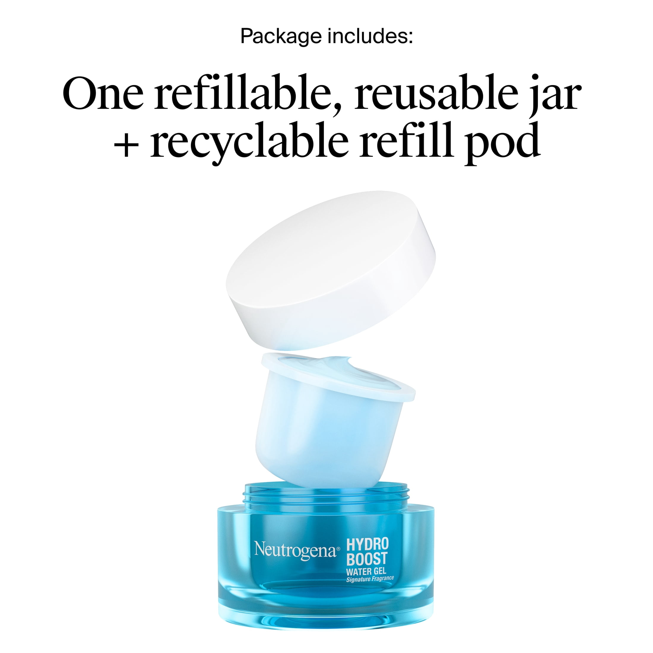 Neutrogena Hydro Boost Water Gel Refillable Jar + Refill Pod, 1.7 oz