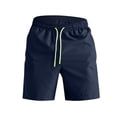 thumbnail image 6 of Mens Swim Trunks Men's Casual Color Beach Shorts Multi-Pocket Outdoor Swim Trunks with Drawstring Elastic Waist Quick-Dry 4 Inch Length Summer Pants for Vacation Travel Navy 2XL, 6 of 6