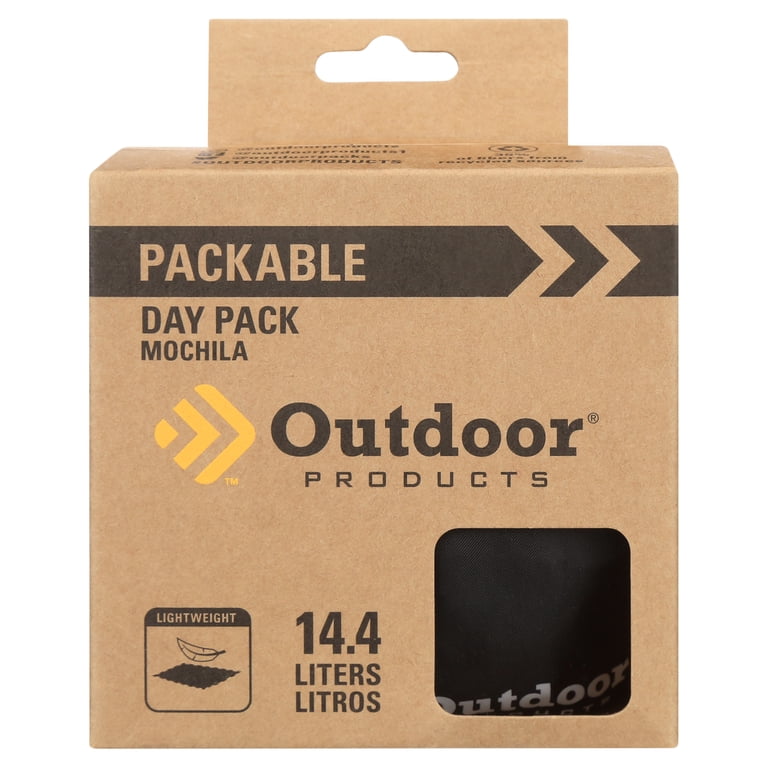 Outdoor Products 14 Liter Packable Backpack Black Unisex Adult