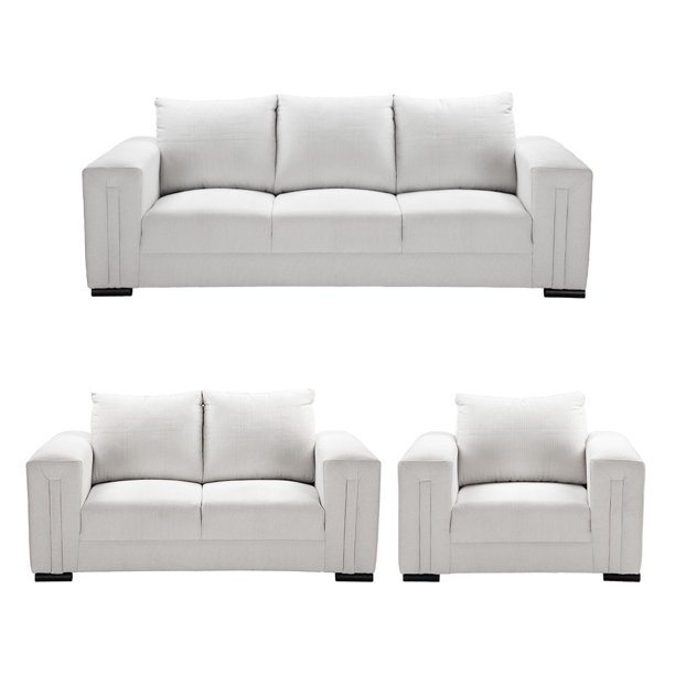 Sala 3-2-1 Dicasa Taos (Sofá, Love Seat y Sillón) Beige Claro