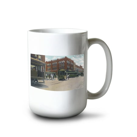 

15 fl oz Ceramic Mug Beaumont Texas View of the Busiest Corner Dishwasher & Microwave Safe