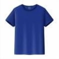 thumbnail image 3 of Kids Short Sleeved Neon Shirt Casual Crewneck Soft and Comfortable Tee Shirt Spring and Summer Kids Tops Summer Clothes Blue 2-3 Years, 3 of 6