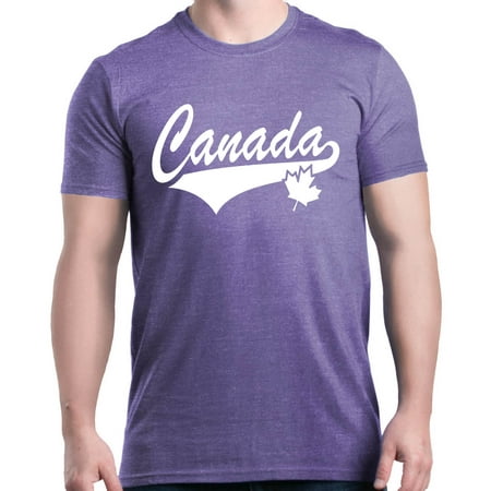 Shop4Ever Men's Canada White with Leaf Proud Canadian Flag Graphic