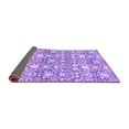 thumbnail image 2 of Ahgly Company Indoor Square Abstract Purple Modern Area Rugs, 3' Square, 2 of 4