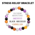 thumbnail image 4 of 6 Styles Stress Relief Bracelet: Amethyst Black Tourmaline Clear Quartz Hematite Lepidolite Rose Quartz, 4 of 5
