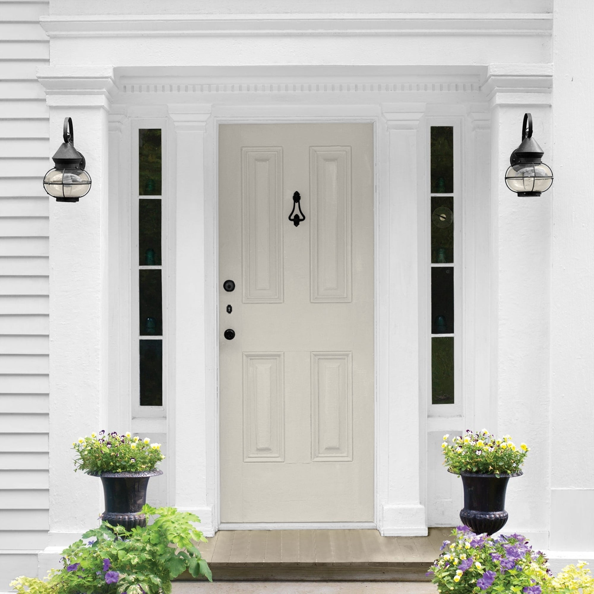 Glidden One Coat Whiskers / Gray Semi-Gloss Exterior Paint with Primer, 5 Gallon