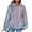 Blue, variant on Women's Crewneck Hoodies Cute Floral Printed Pullover Sweatshirts Drawstring Raglan Hooded Sweaters Fall Long Sleeve Waffle Jacket Outwears Tops with Pocket