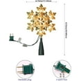 thumbnail image 6 of 8.25" 10L Lighted Gold Snowflake Tree Topper，Glittering Snowflake Christmas Tree Topper, Warm White, 6 of 6