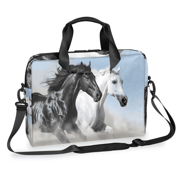 Herdesigns Horse Laptop Bag for Women Men, Computer Case Briefcase Messenger Bags, 15-15.6 inch Laptop Sleeve Shoulder Bag