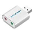 thumbnail image 1 of VENTION USB External Sound Card with 3.5mm Stereo Earphone Mic Adapter Driver-free Replacement for PC, 1 of 8