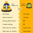 thumbnail image 2 of Lumiparty 6V Bumper Car for Toddlers 2-6, Electric Bumper Vehicle Ride-on Toy Car with 360° Spin, LED Lights, Music & Dual 15w Motors - Fun Ride on Car for Kids, Yellow, 2 of 7