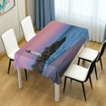 thumbnail image 7 of GZHJMY Unbreakable Square Tablecloths with Dust and Wrinkle Resistance-54x54In,California Lighthouse Wedding Kitchen Picnic Buffet Holiday Party Decoration, 7 of 7