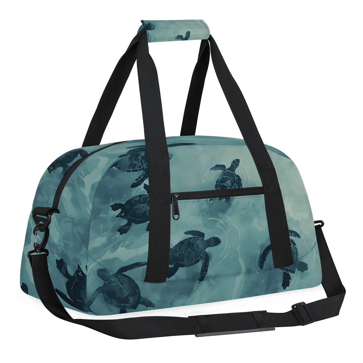 Herdesigns Turtle Sea Animals Sports Duffle Bag for Women & Men, Gym Bag Dance Bag Overnight Bag Carry On Weekender Travel Bag