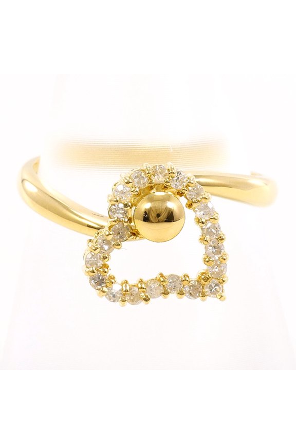 Pre-Owned 18K (18-karat) Yellow Gold Ring with 0.19ct Diamond, Certificate of Authenticity,...