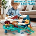 thumbnail image 3 of Dinosaur Race Track Playset Toys for Kids Car Ramp Track Set Toys Adventure Car Garage Parking Toy, 3 of 10